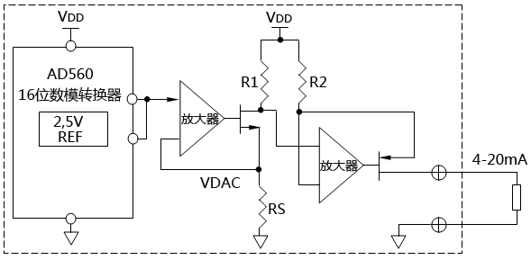 增加一級電流轉(zhuǎn)換電路，將電流源輸出改為低端輸出