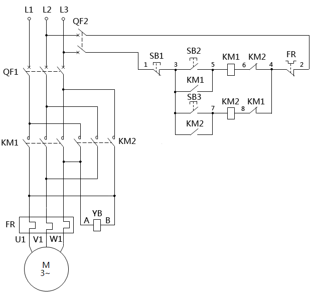 卷揚機控制線路原理圖