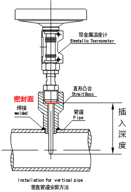 雙金屬溫度計插入深度