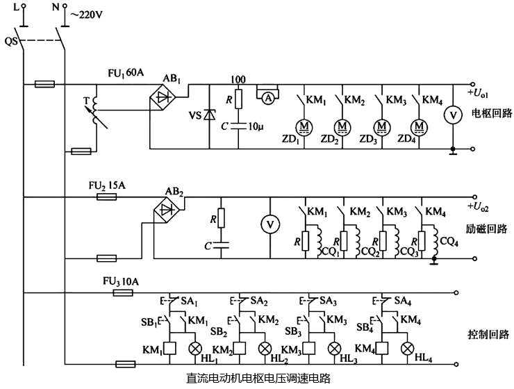 直流電動機電樞電壓調速電路