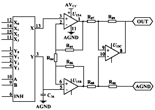 多路溫度遠傳監(jiān)測儀放大電路