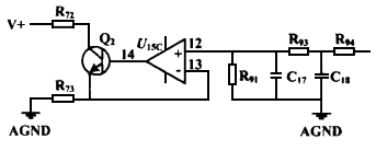 多路溫度遠傳監(jiān)測儀V/I輸出電路