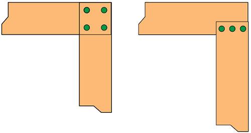 銅牌滿搭接和半搭接