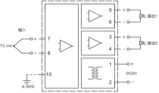 熱電偶溫度變送器接線圖